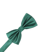 Cardi Aqua Herringbone Bow Tie