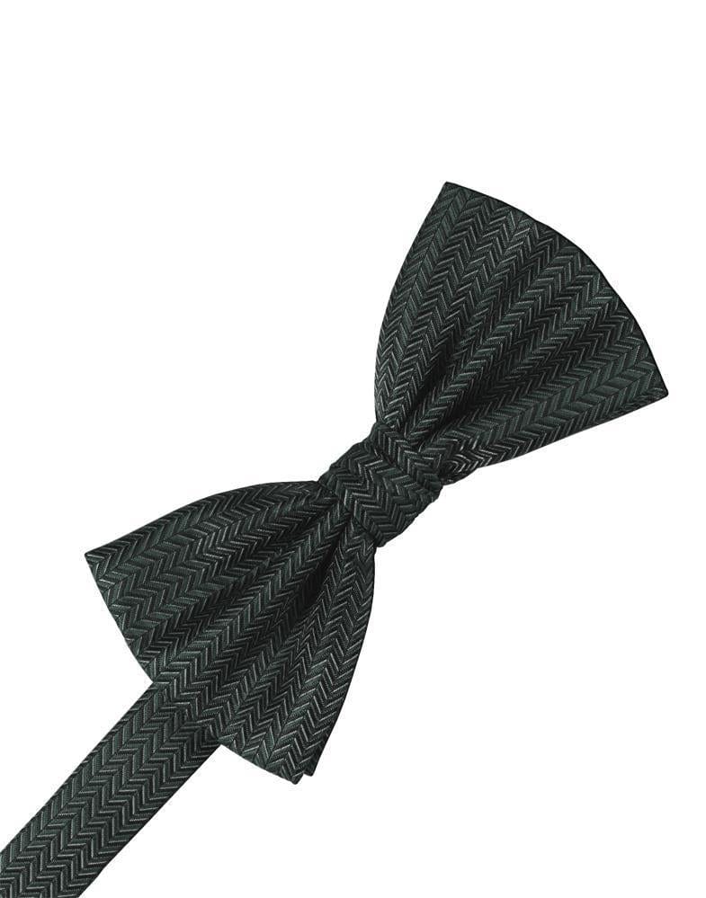 Cardi Asphalt Herringbone Kids Bow Tie