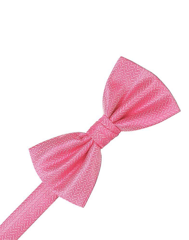 Cardi Bubblegum Herringbone Bow Tie