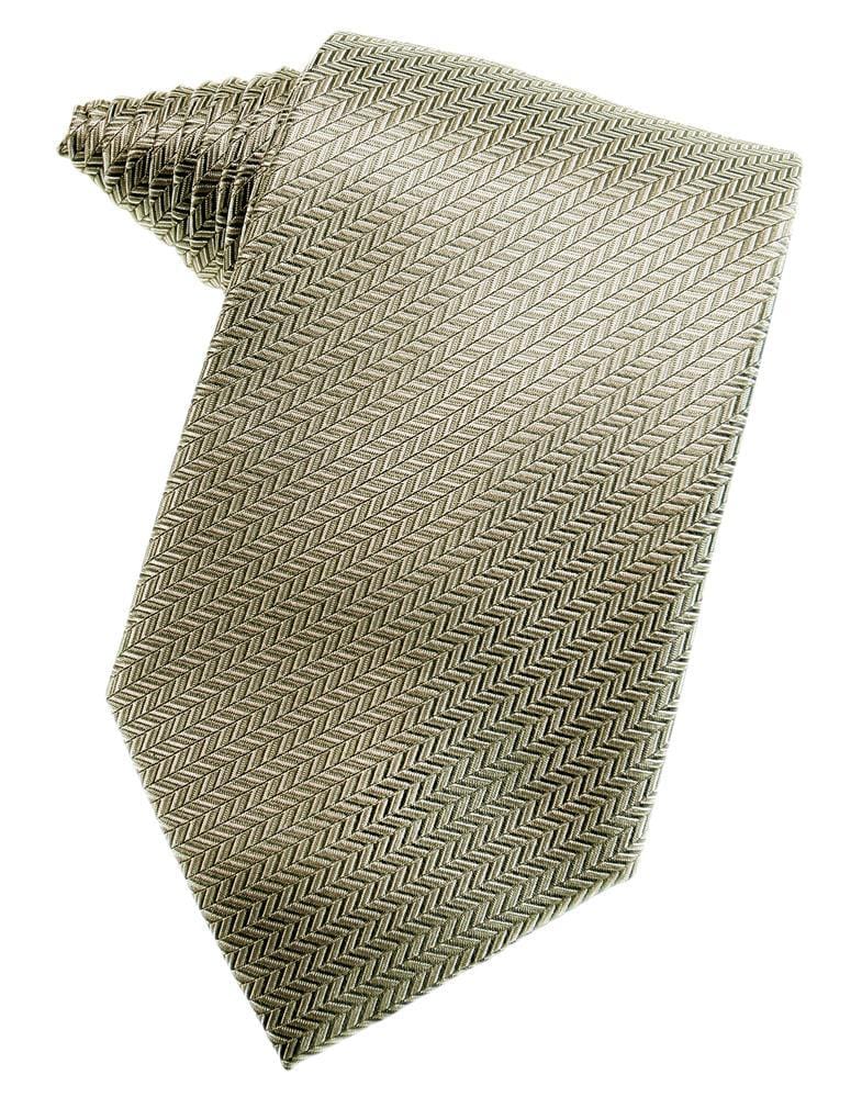 Cardi Champagne Herringbone Necktie