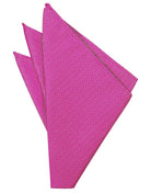 Cardi Fuchsia Herringbone Pocket Square