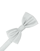 Cardi Platinum Herringbone Kids Bow Tie