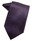 Cardi Plum Herringbone Necktie