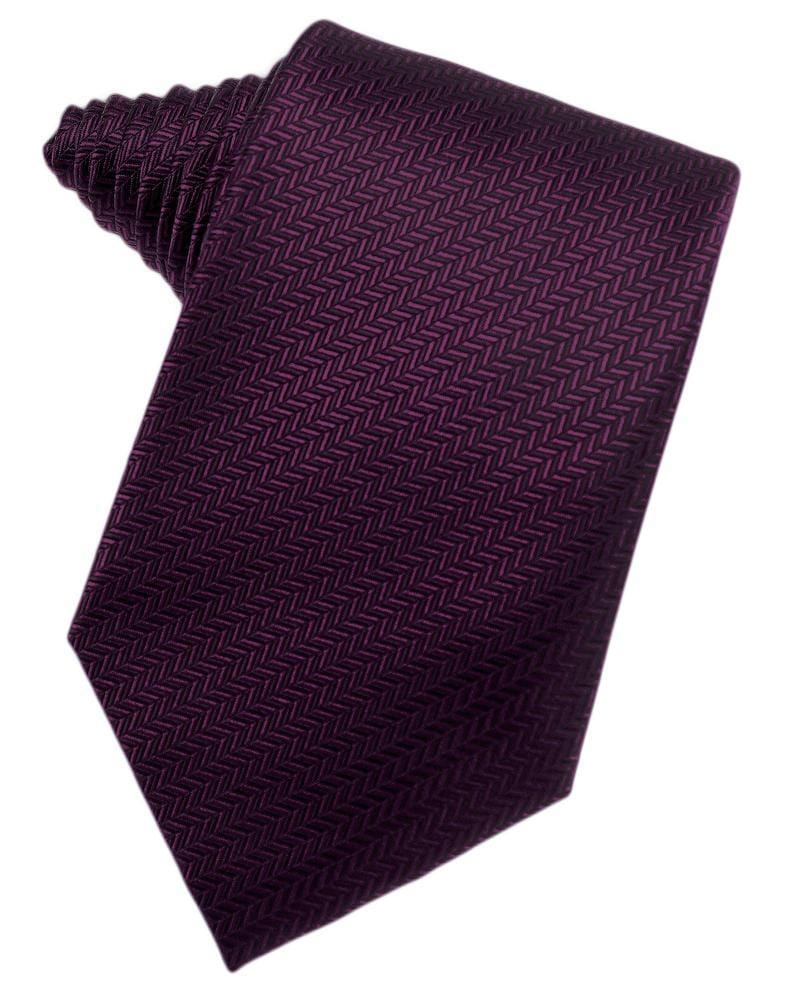 Cardi Sangria Herringbone Necktie