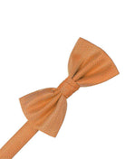 Cardi Tangerine Herringbone Bow Tie