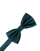 Cardi Teal Herringbone Bow Tie