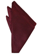 Cristoforo Cardi Wine Silk Weave Pocket Square