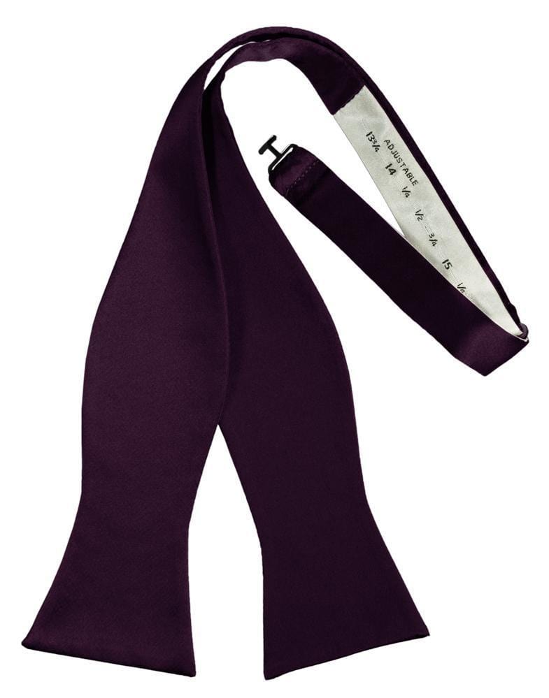 Cardi Self Tie Berry Luxury Satin Bow Tie