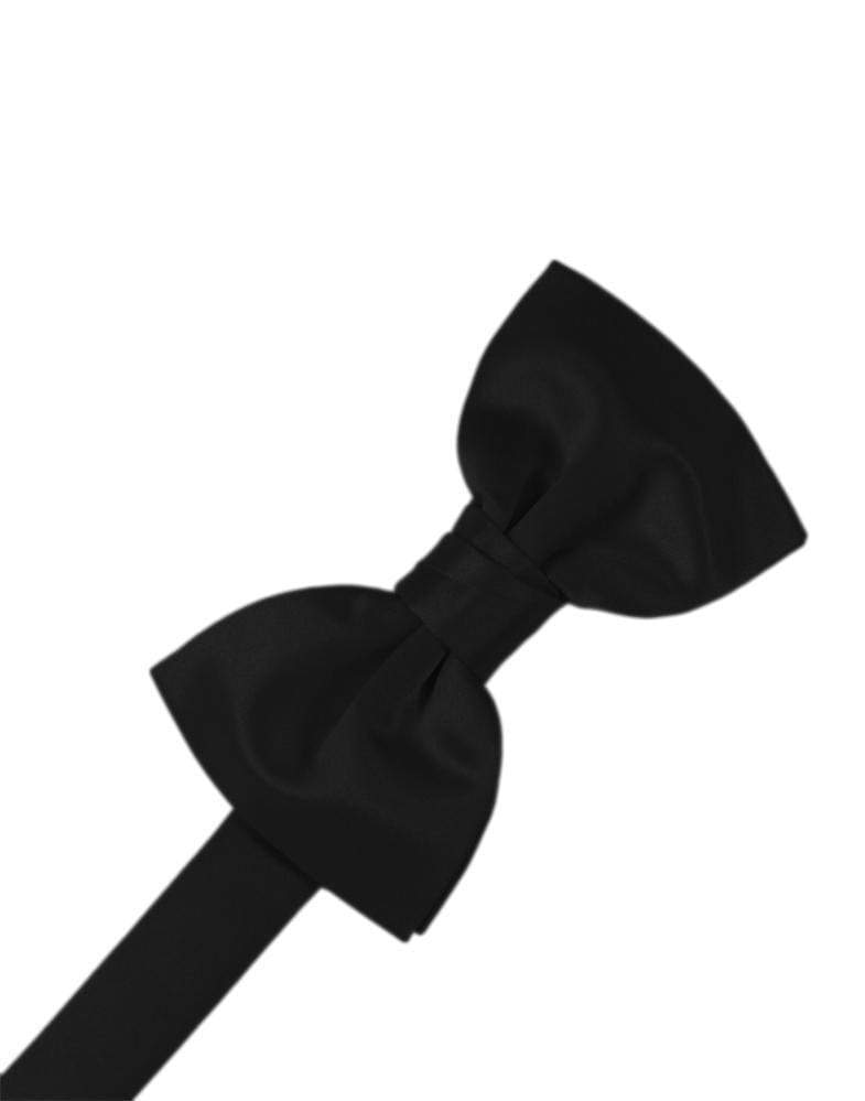 Cardi Pre-Tied Black Luxury Satin Kids Bow Tie