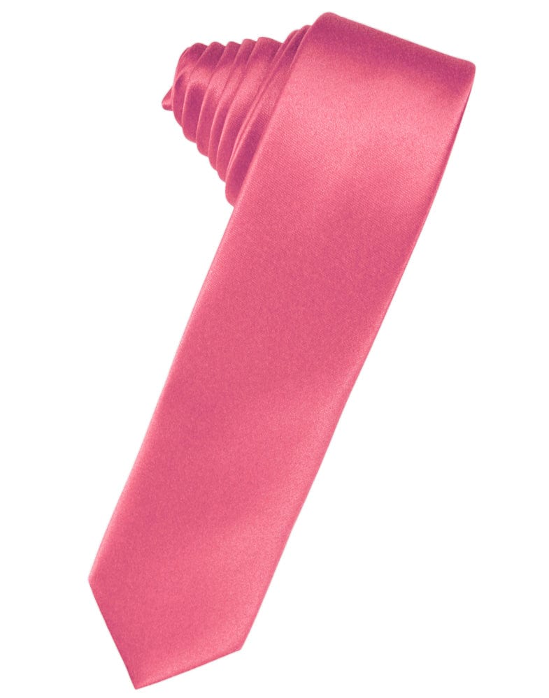 Classic Collection Bubblegum Luxury Satin Skinny Necktie