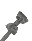 Cardi Pre-Tied Charcoal Luxury Satin Kids Bow Tie