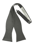 Cardi Self Tie Charcoal Luxury Satin Bow Tie