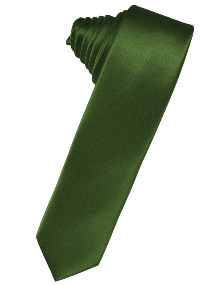 Classic Collection Clover Luxury Satin Skinny Necktie