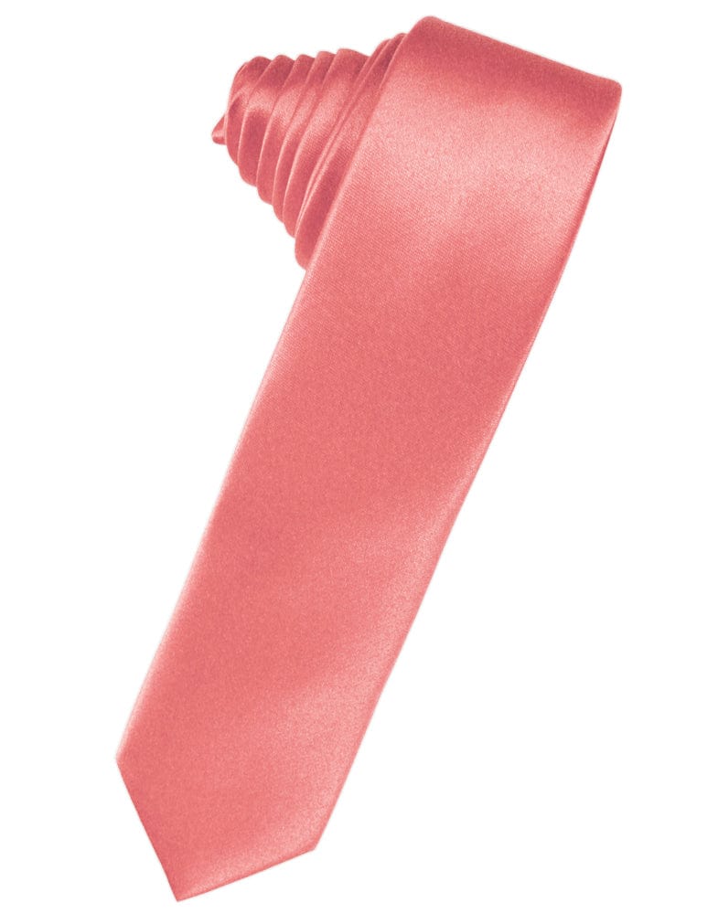 Classic Collection Guava Luxury Satin Skinny Necktie