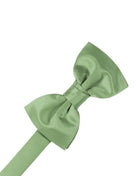 Cardi Pre-Tied Sage Luxury Satin Kids Bow Tie