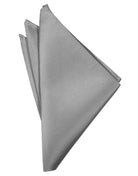 Cardi Silver Luxury Satin Pocket Square