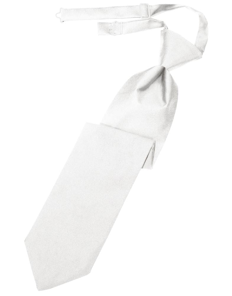 Cardi White Luxury Satin Kids Necktie