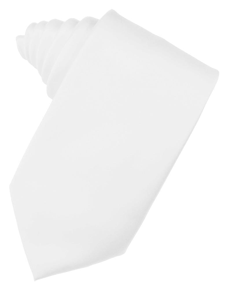 Cardi White Luxury Satin Necktie