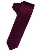 Classic Collection Wine Luxury Satin Skinny Necktie