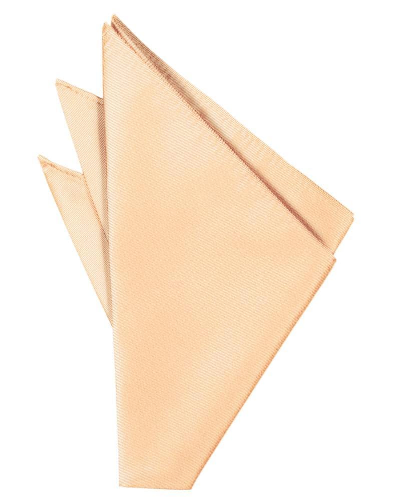 Cardi Peach Solid Twill Pocket Square