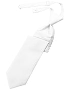 Cardi White Solid Twill Kids Necktie