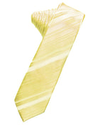 Classic Collection Banana Striped Satin Skinny Necktie