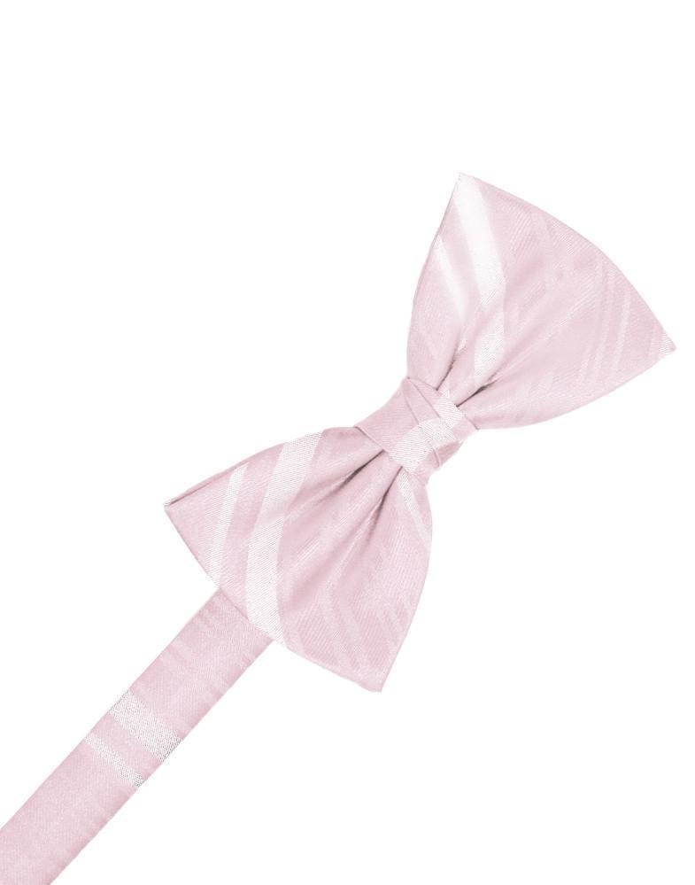 Cardi Pre-Tied Blush Striped Satin Bow Tie