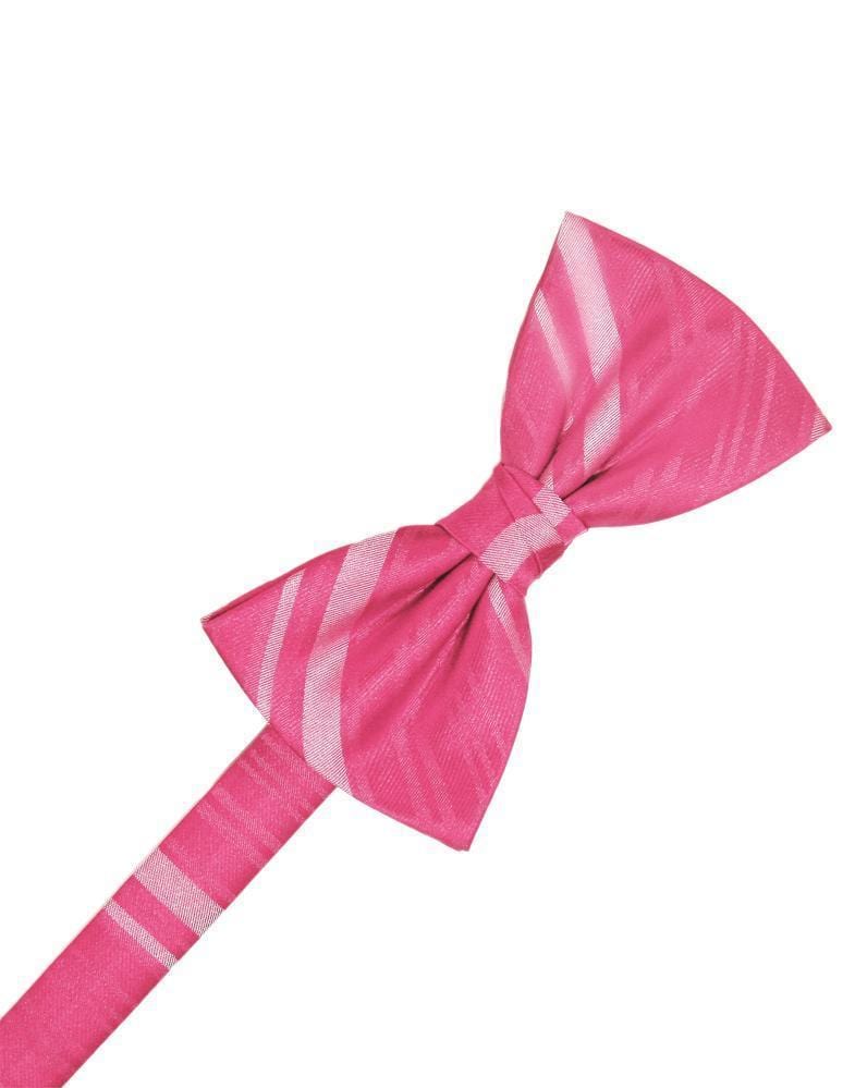 Cardi Pre-Tied Bubblegum Striped Satin Kids Bow Tie