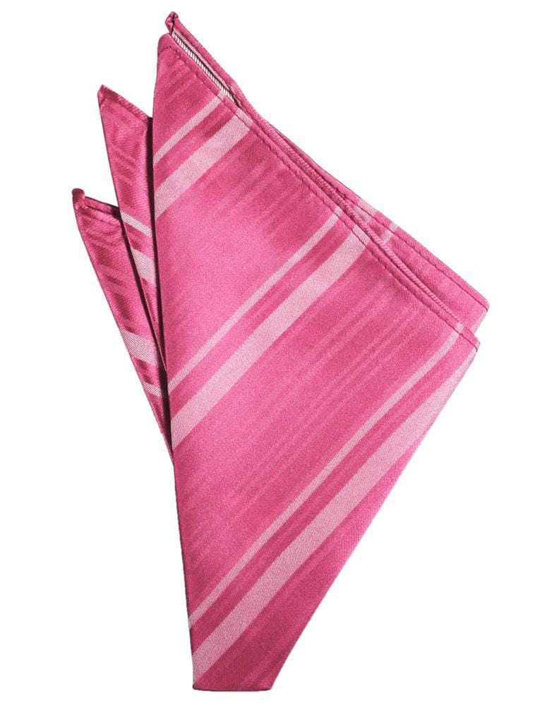 Cardi Bubblegum Striped Satin Pocket Square