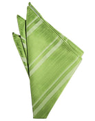 Cardi Clover Striped Satin Pocket Square