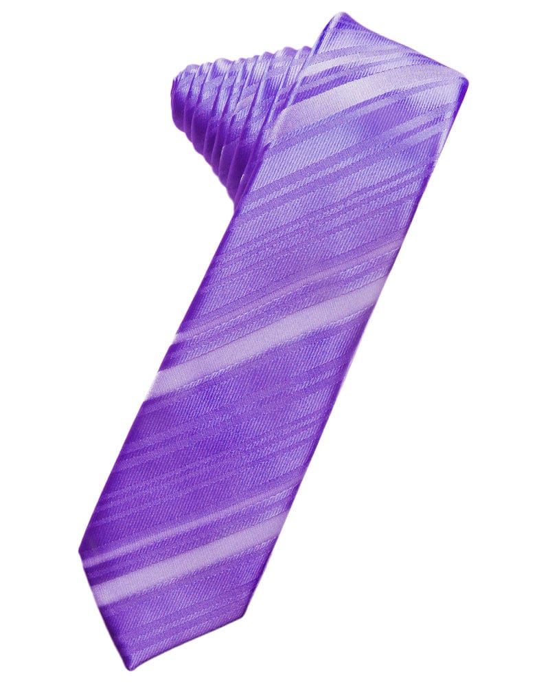 Classic Collection Freesia Striped Satin Skinny Necktie