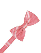 Cardi Pre-Tied Guava Striped Satin Kids Bow Tie