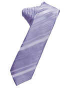 Classic Collection Periwinkle Striped Satin Skinny Necktie