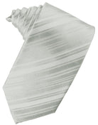 Cardi Platinum Striped Satin Necktie