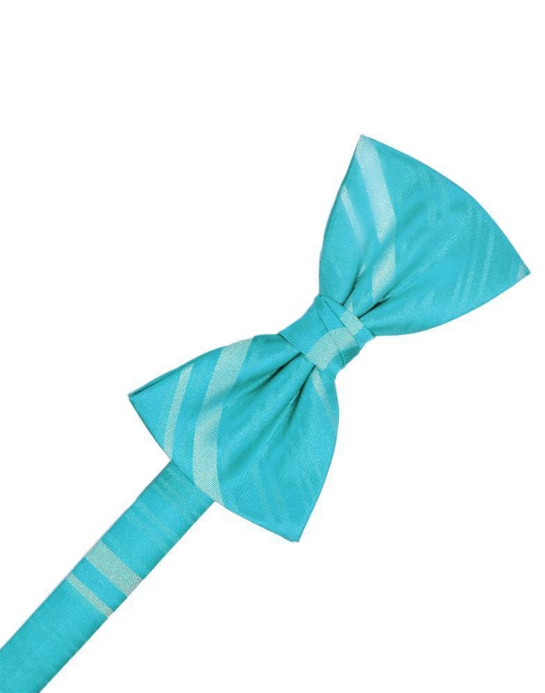 Cardi Pre-Tied Pool Striped Satin Kids Bow Tie