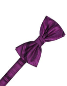 Cardi Pre-Tied Sangria Striped Satin Bow Tie