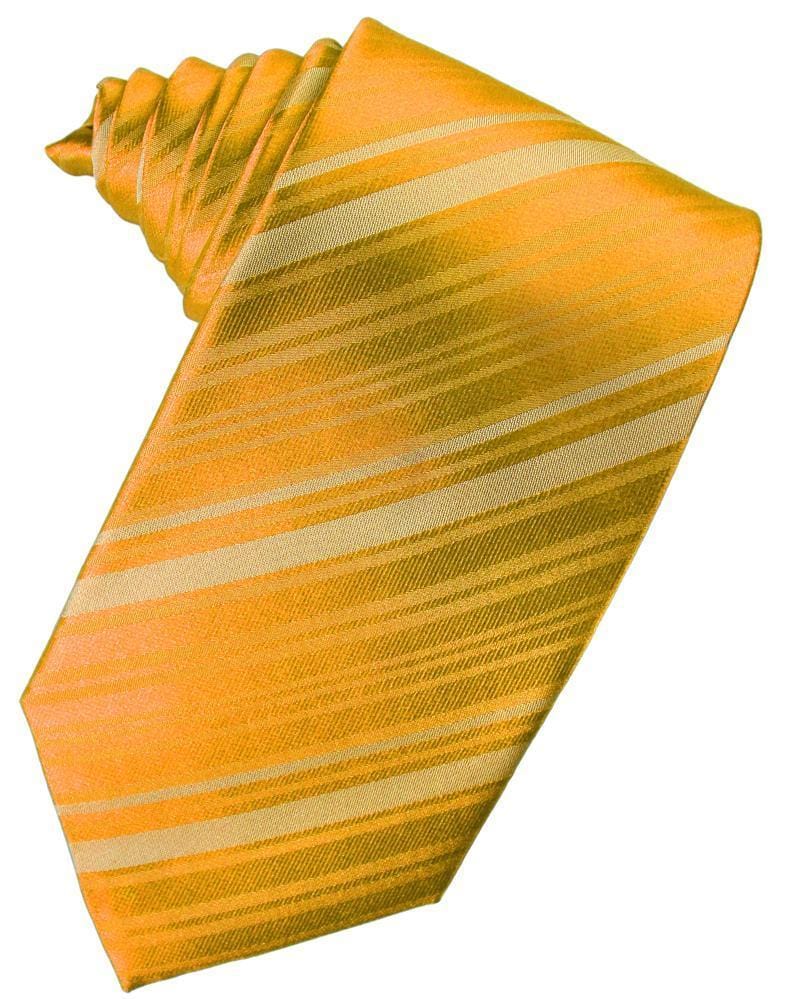 Cardi Tangerine Striped Satin Necktie