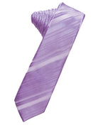 Classic Collection Wisteria Striped Satin Skinny Necktie