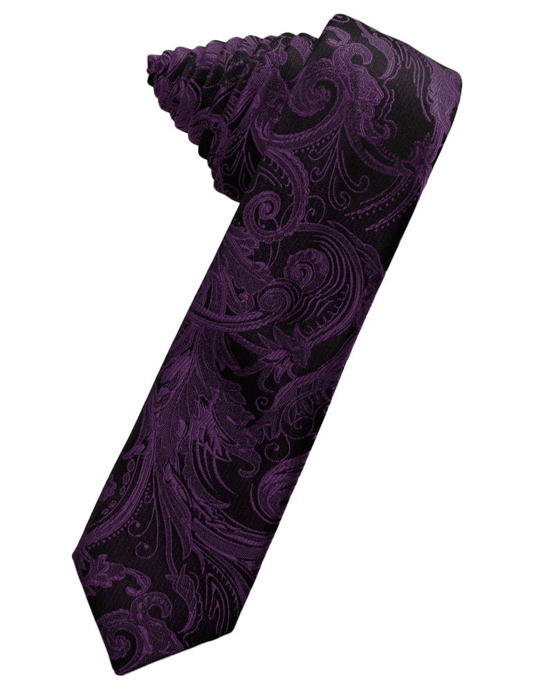 Classic Collection Berry Tapestry Skinny Necktie