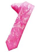 Classic Collection Fuchsia Tapestry Skinny Necktie