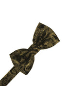 Cardi Pre-Tied New Gold Tapestry Bow Tie