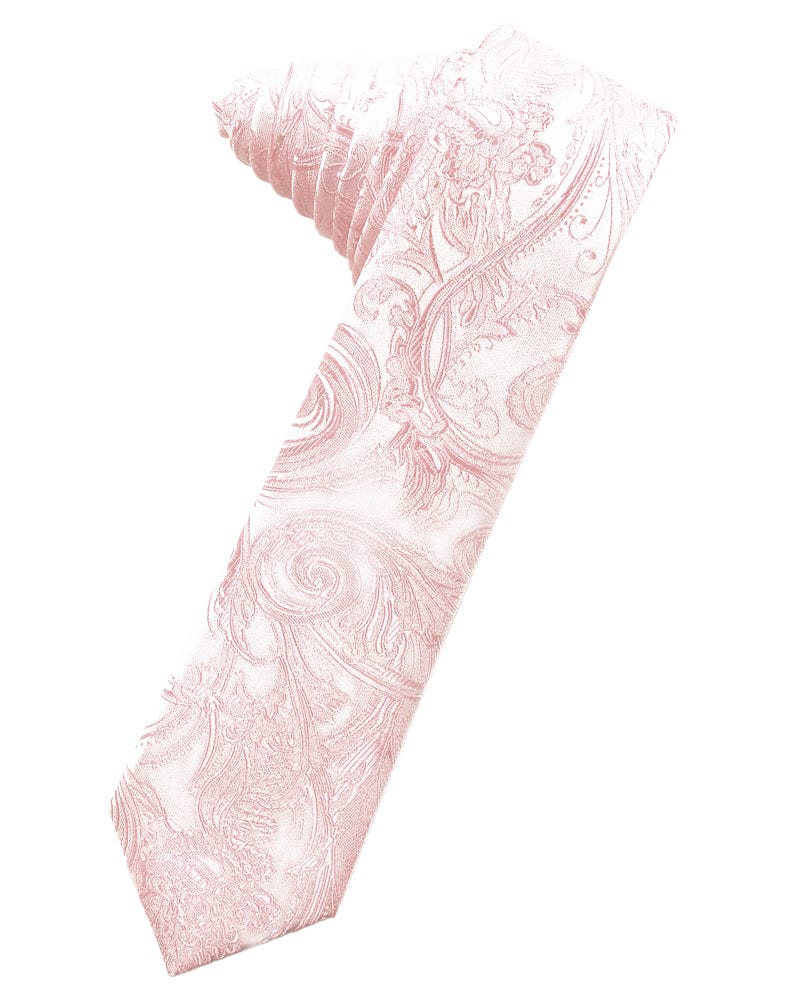 Classic Collection Pink Tapestry Skinny Necktie