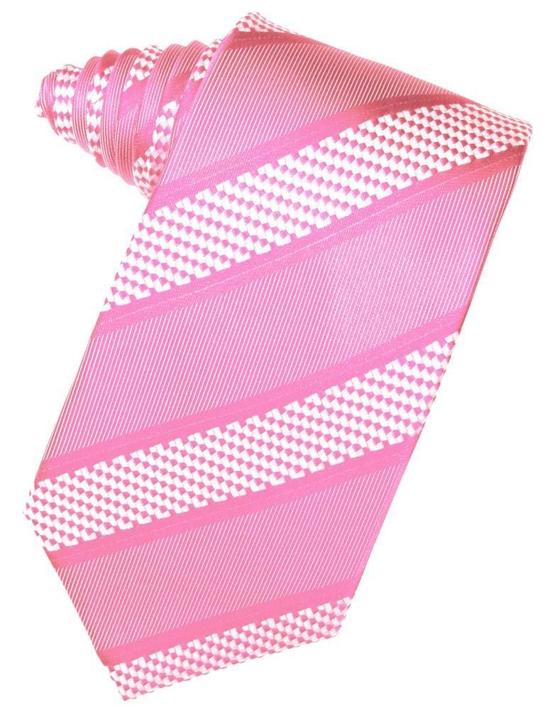 Cardi Bubblegum Venetian Stripe Necktie