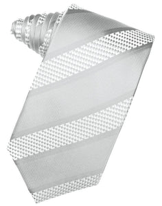 Cardi Platinum Venetian Stripe Necktie