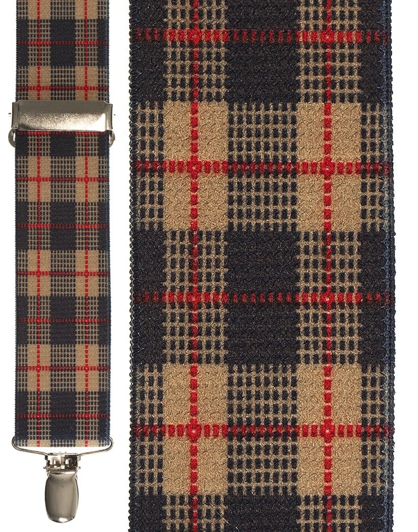 Cardi "Beige Scottish Plaid" Suspenders