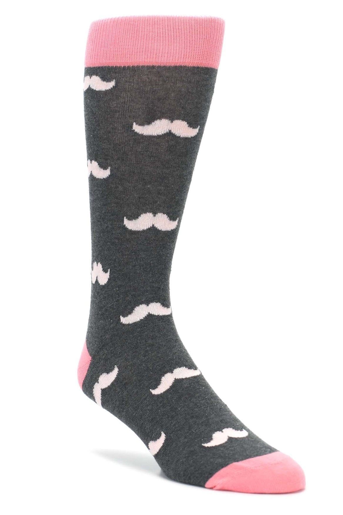 Bold Socks Flamingo Petal Bold Mustache Socks