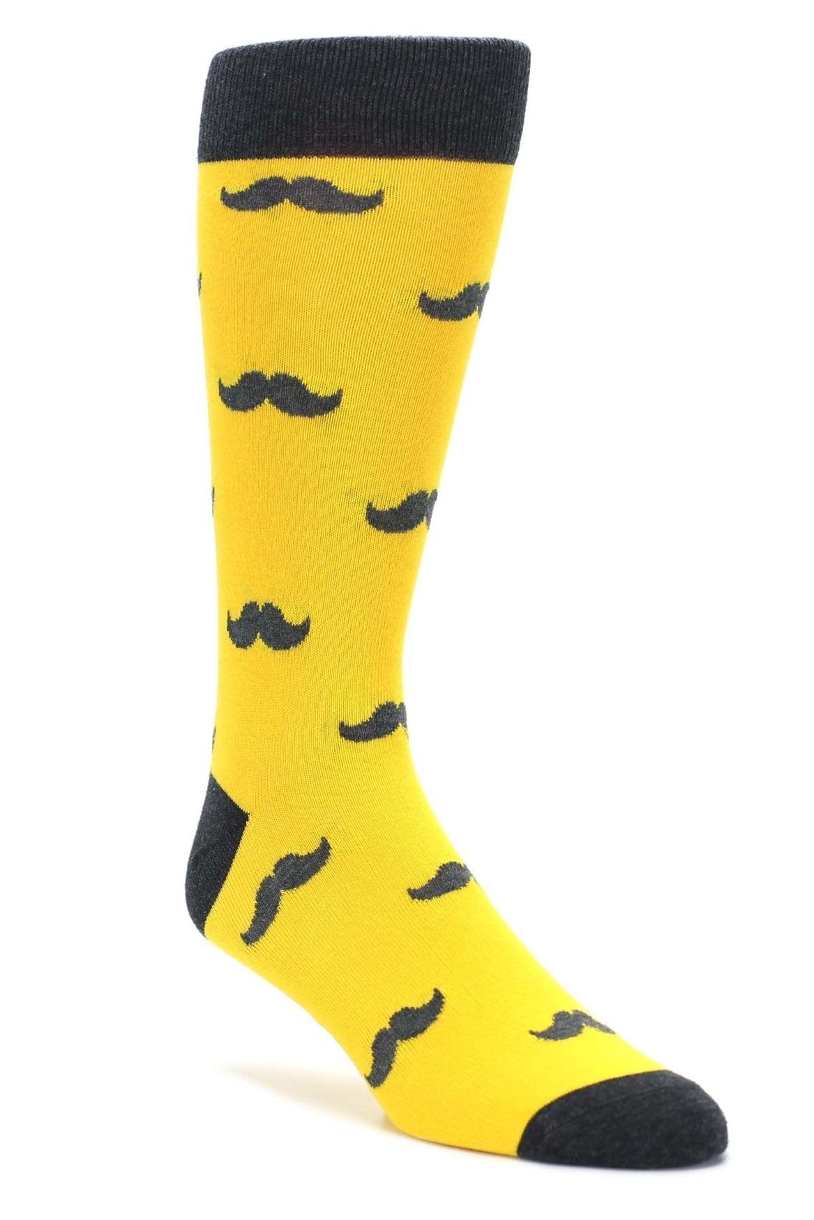 Bold Socks Golden Grey Bold Mustache Socks