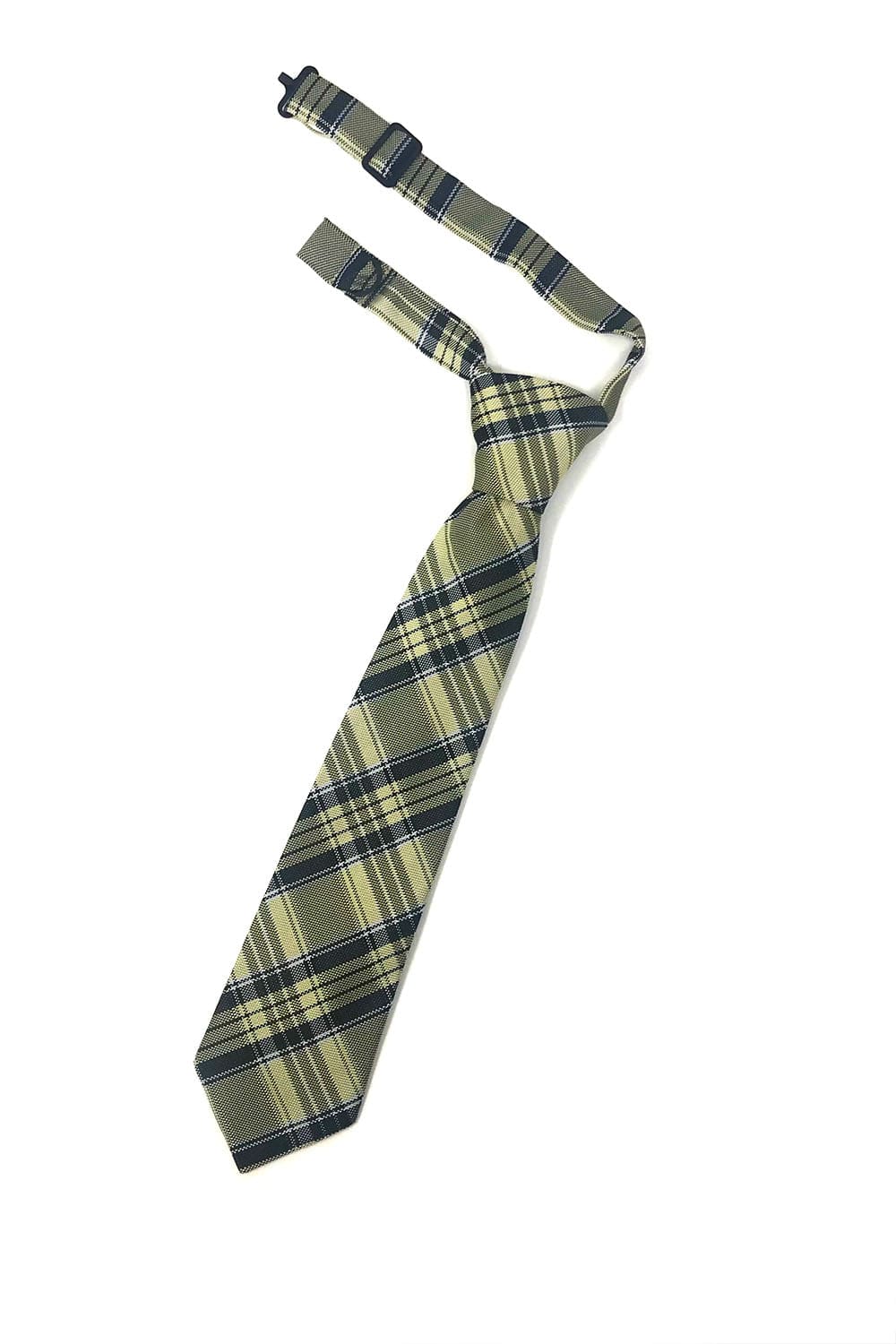 Cardi Pre-Tied Yellow Madison Plaid Kids Necktie