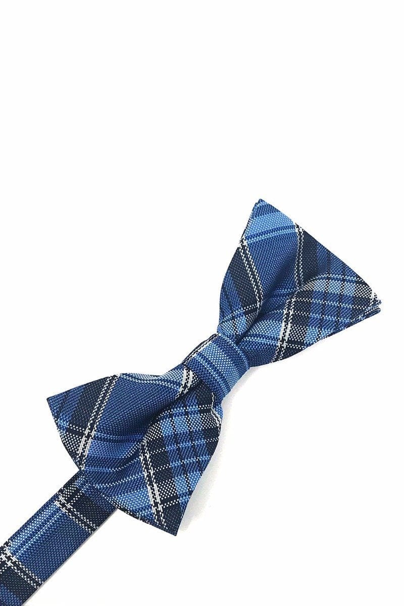 Cardi Pre-Tied Blue Madison Plaid Kids Bow Tie