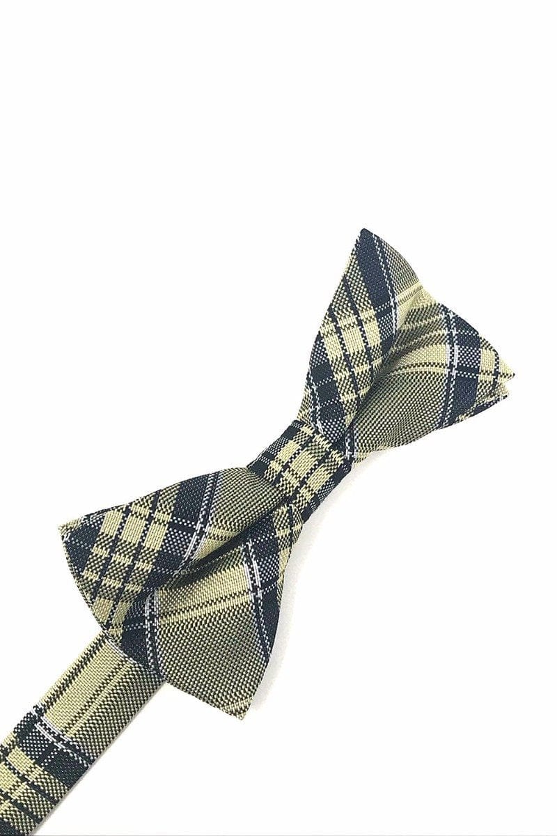 Cardi Pre-Tied Yellow Madison Plaid Bow Tie